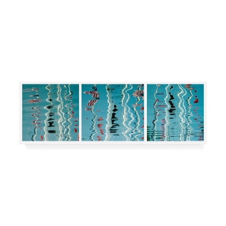 Jean Bryan 'American Blue Triptych' Canvas Art,6x19